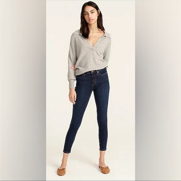 J. Crew Denim - J Crew 9" Highrise Toothpick Jeans Dark Wash Size 25